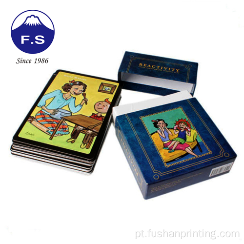 Conjunto personalizado de cartas recreativas de canto redondo